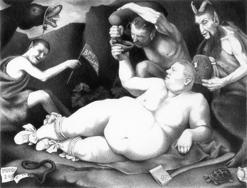 "Happy Jack Eckert as Drunken Silenus" is copyright © 2006 by James G. Mundie. All rights reserved.  Reproduction prohibited.