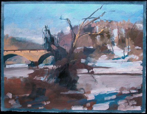 "Schuylkill River (Winter)" is copyright  2007 by Kate Kern Mundie. All rights reserved.  Reproduction prohibited.