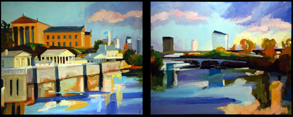 "Schuylkill Evenfall" is copyright  2010 by Kate Kern Mundie. All rights reserved.  Reproduction prohibited.