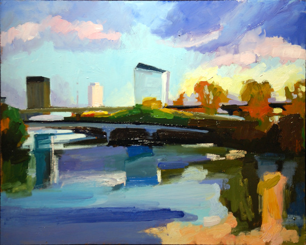 "Schuylkill Evenfall (Highway Ramps)" is copyright  2010 by Kate Kern Mundie. All rights reserved.  Reproduction prohibited.