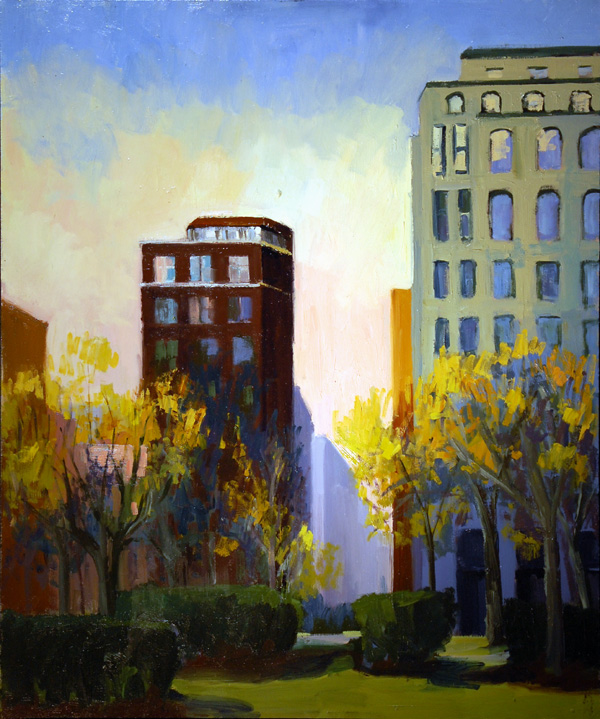 "Washington Square Sunset" is copyright  2010 by Kate Kern Mundie. All rights reserved.  Reproduction prohibited.