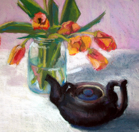 "Teapot and Tulips" is copyright    2005 by Kate Kern Mundie. All rights reserved.  Reproduction prohibited.